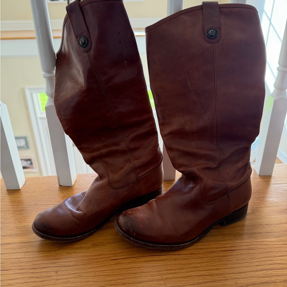 Frye Brown Combat & Moto Boots